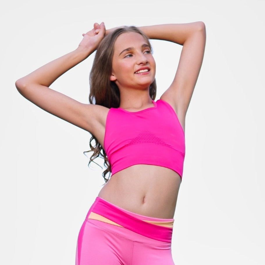 Fearless pink seamless crop top