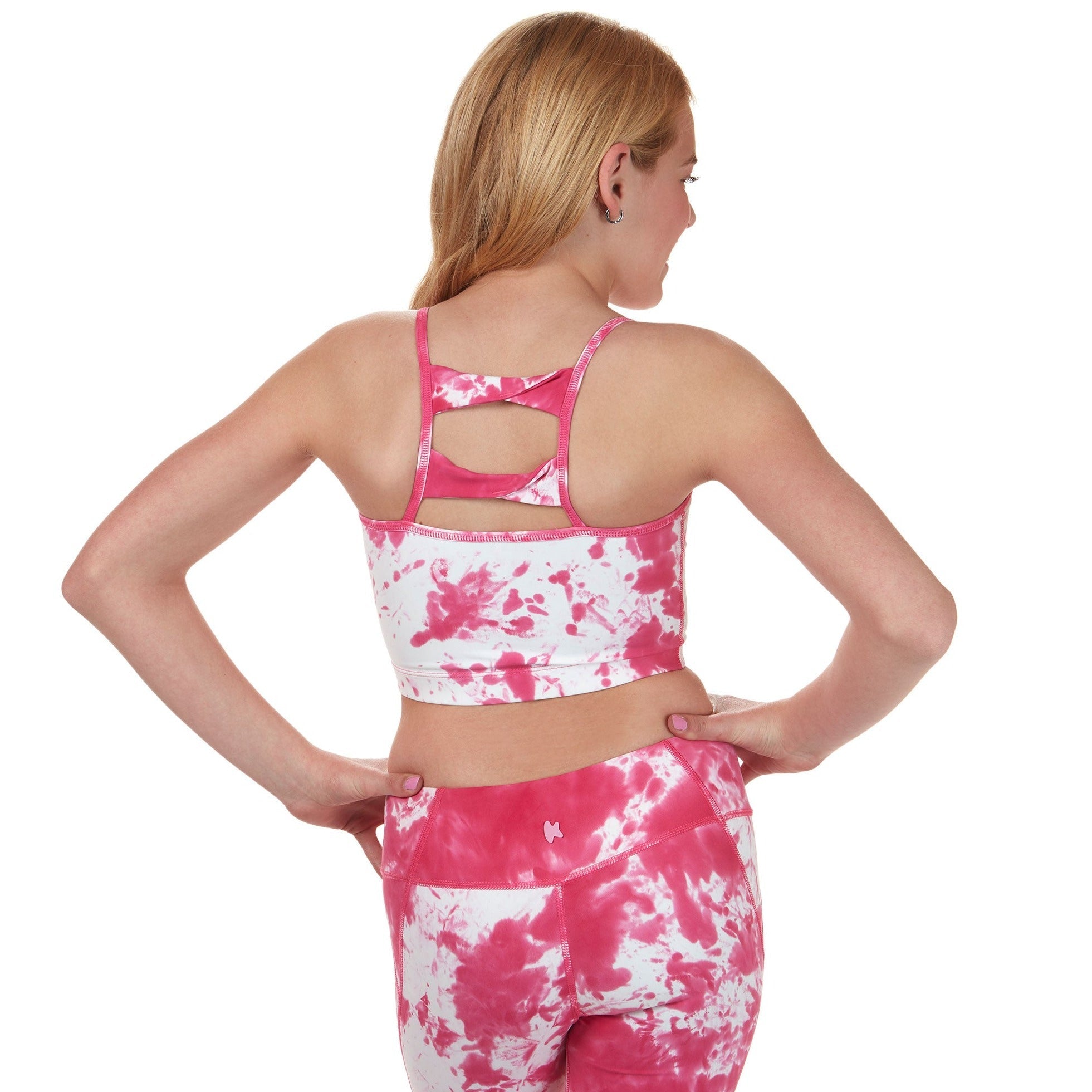 Girls' Criss Cross Crop Top Pink Tie-Dye Girls | Dragonwing