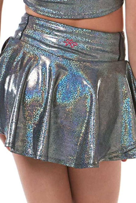 Ignite girls skirt platinum - shiny silver
