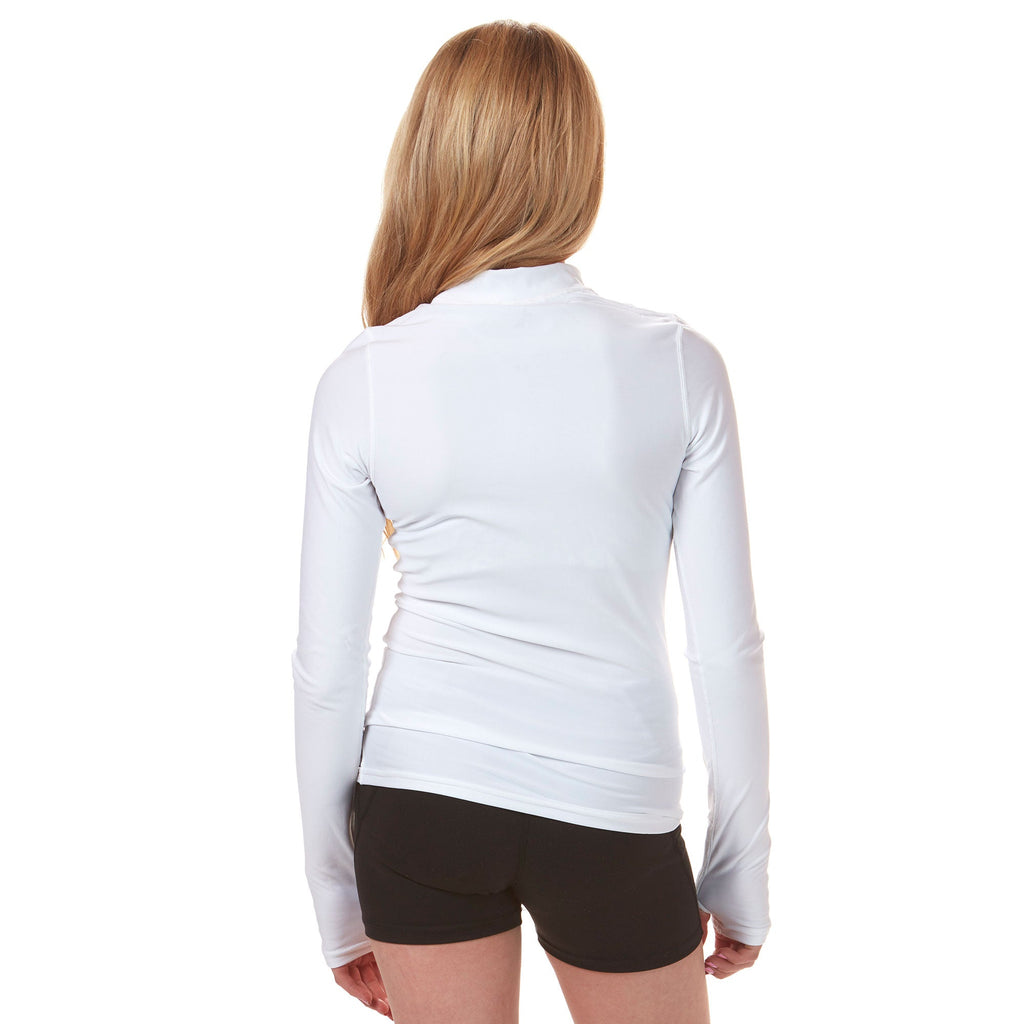Girls long sleeve compression tee white