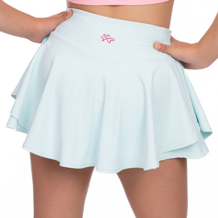 Sky blue girls tennis skirt soft flare design