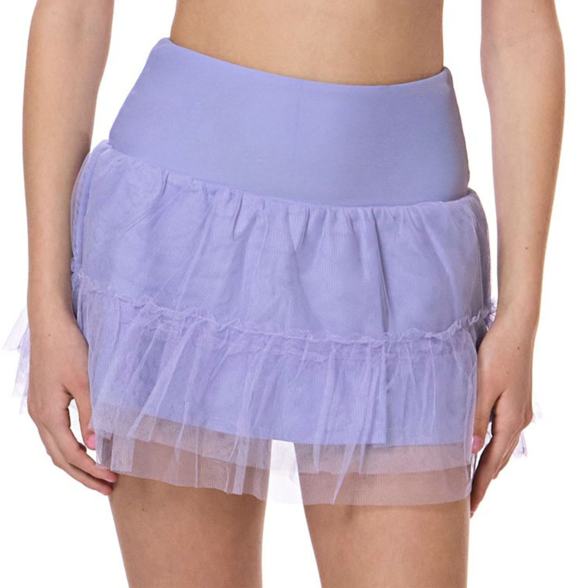 periwinkle tennis skirt for girls with built-in shorts