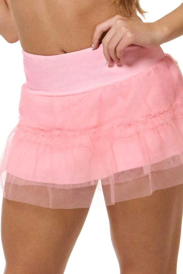 girls pink tennis skirt with built-in shorts