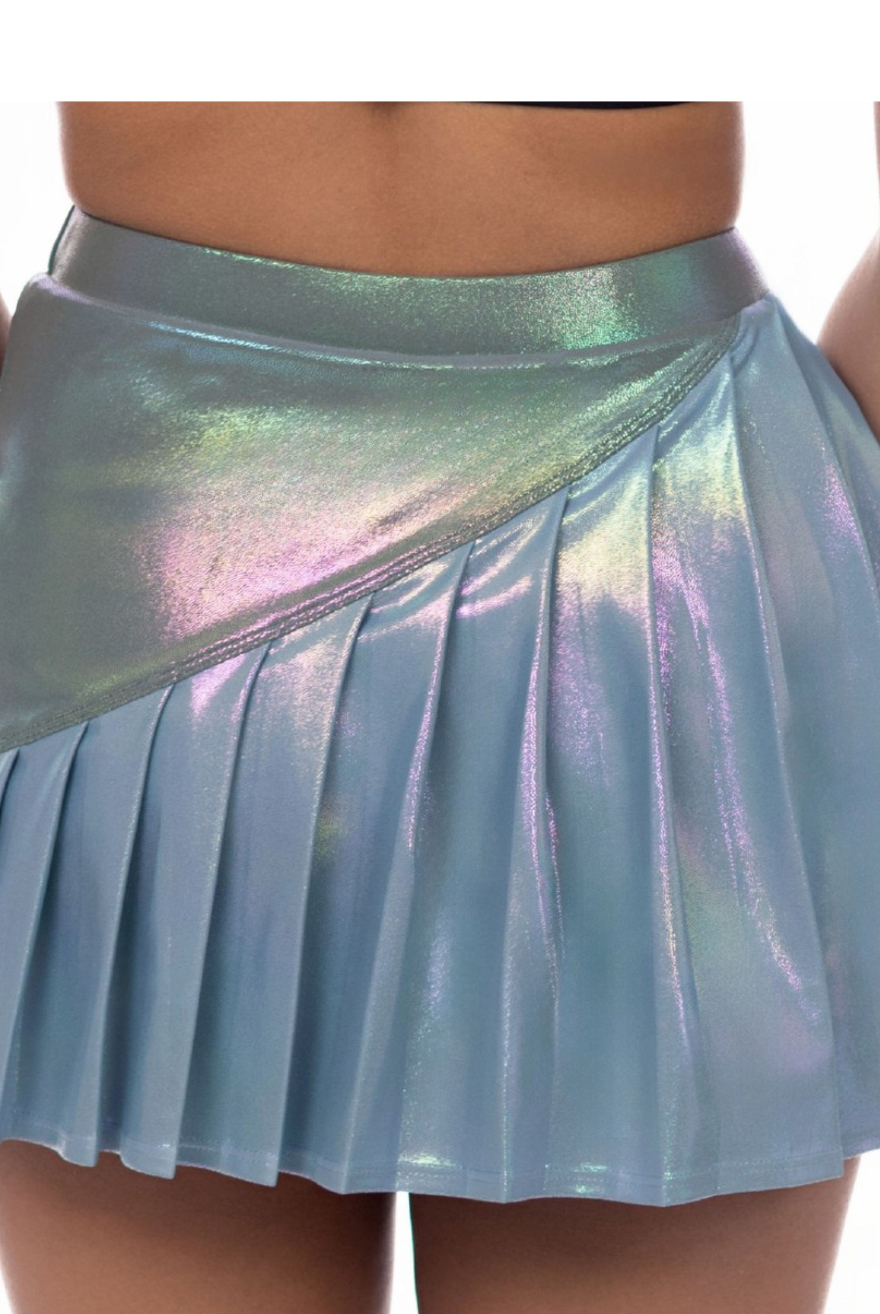 girls metallic dance skirt back view