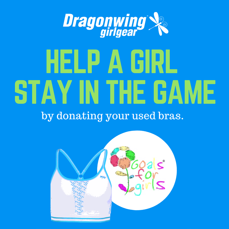 Our favorite event is starting today!  Keep Girls in Sports by Donating Your Slightly Used Bras! - Dragonwing Girl