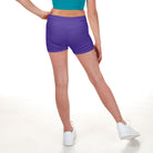 Girls purple high-rise compression shorts