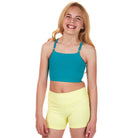 Girls' Criss Cross Crop Top Teal | Dragonwing