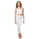 Ignite pearl girls crop top shiny white