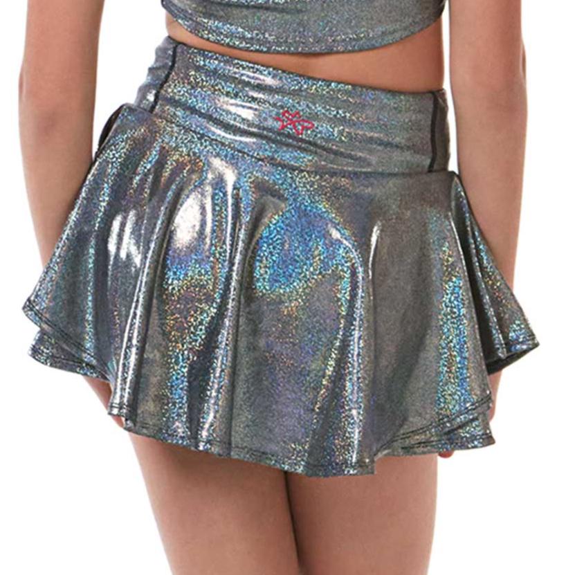 Ignite girls skirt platinum - shiny silver