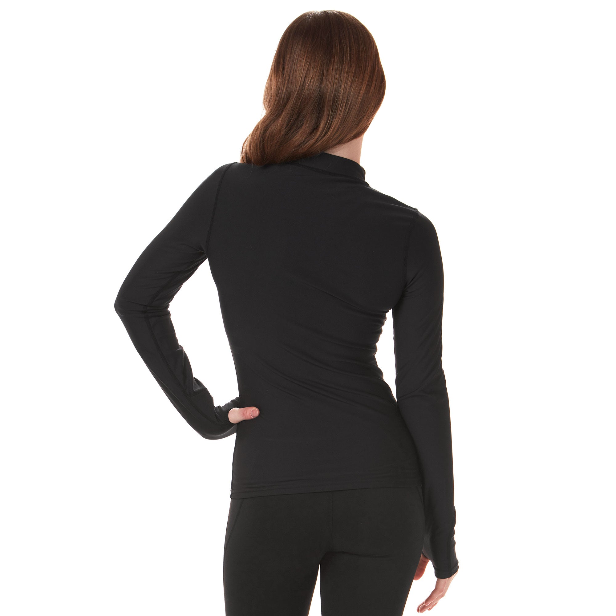 Girls long sleeve compression tee black