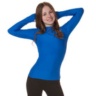 Girls long sleeve compression tee blue