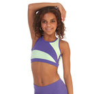 Level Up Sports Bra - Purple Mint Colorblocked