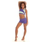 Girls purple high-rise compression shorts