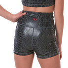 Vitality girls compression shorts black crocodile