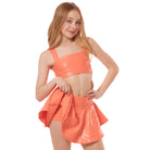 girls' skirt tangerine crocodile