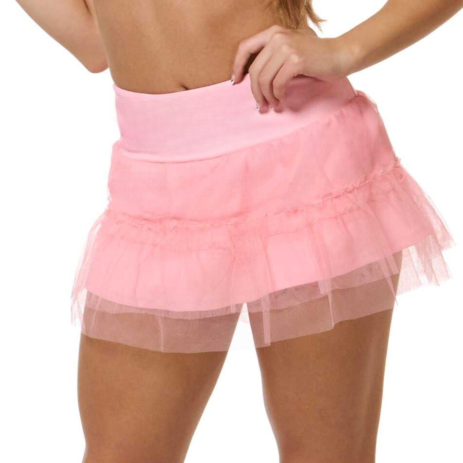 girls pink tennis skirt with built-in shorts
