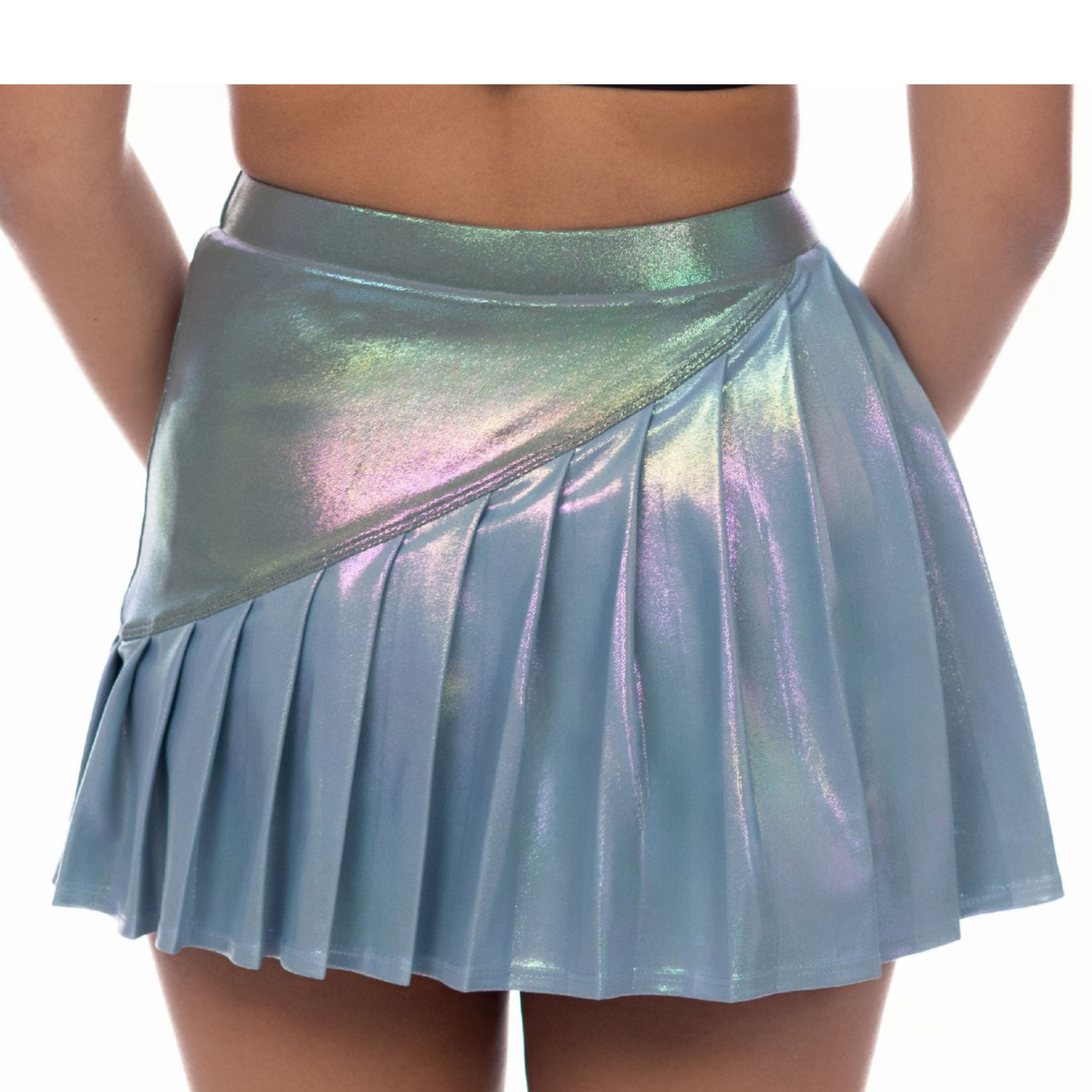 girls metallic dance skirt back view