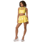 metallic dance skirt outfit yellow sapphire
