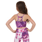 Girls' Criss Cross Crop Top Purple Tie-Dye Girls | Dragonwing